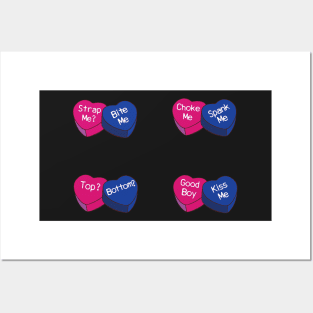 Valentines Bisexual Guy Pride Heart Shape Candy Sticker Pack Posters and Art
